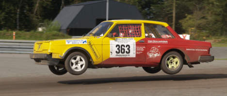 Børge Vinkler har foretaget et flyvende come back i Rally Cross med sin Volvo 240.